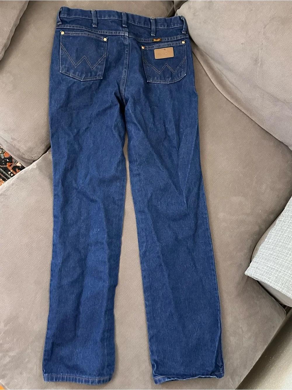Wrangler 936PWD Cowboy Cut Slim Fit Jeans Mens 34x34 Blue Denim Straight Leg